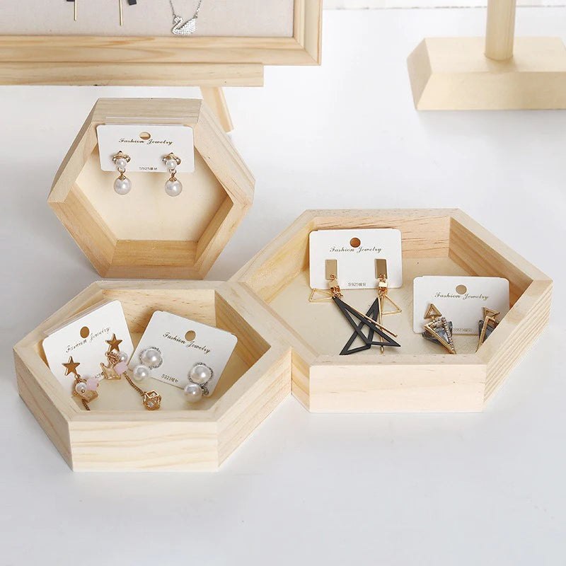 DIY Hexagon Wooden Tray Panel Blank - 3 Pack