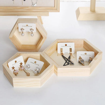 DIY Hexagon Wooden Tray Panel Blank - 3 Pack