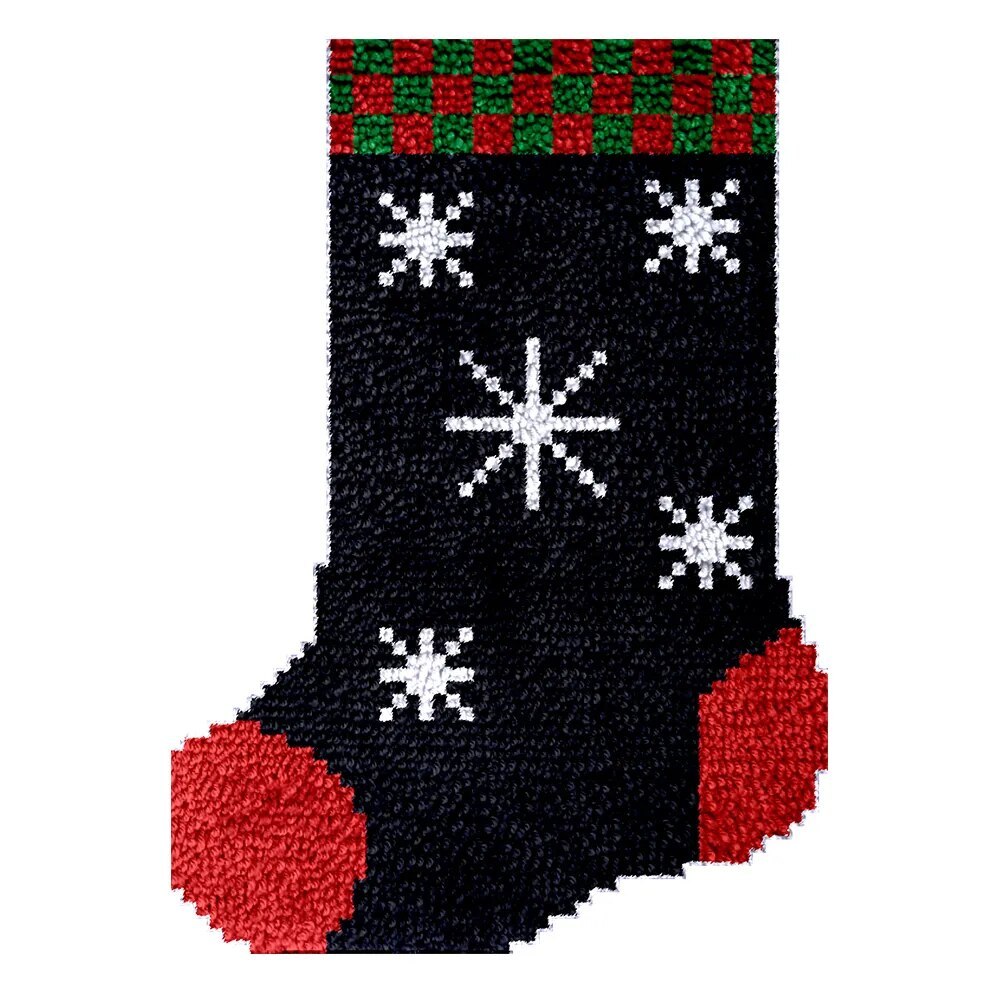 DIY Latch Hook Christmas Stocking