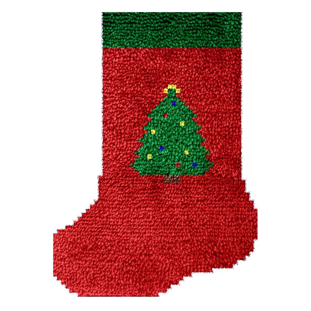 DIY Latch Hook Christmas Stocking