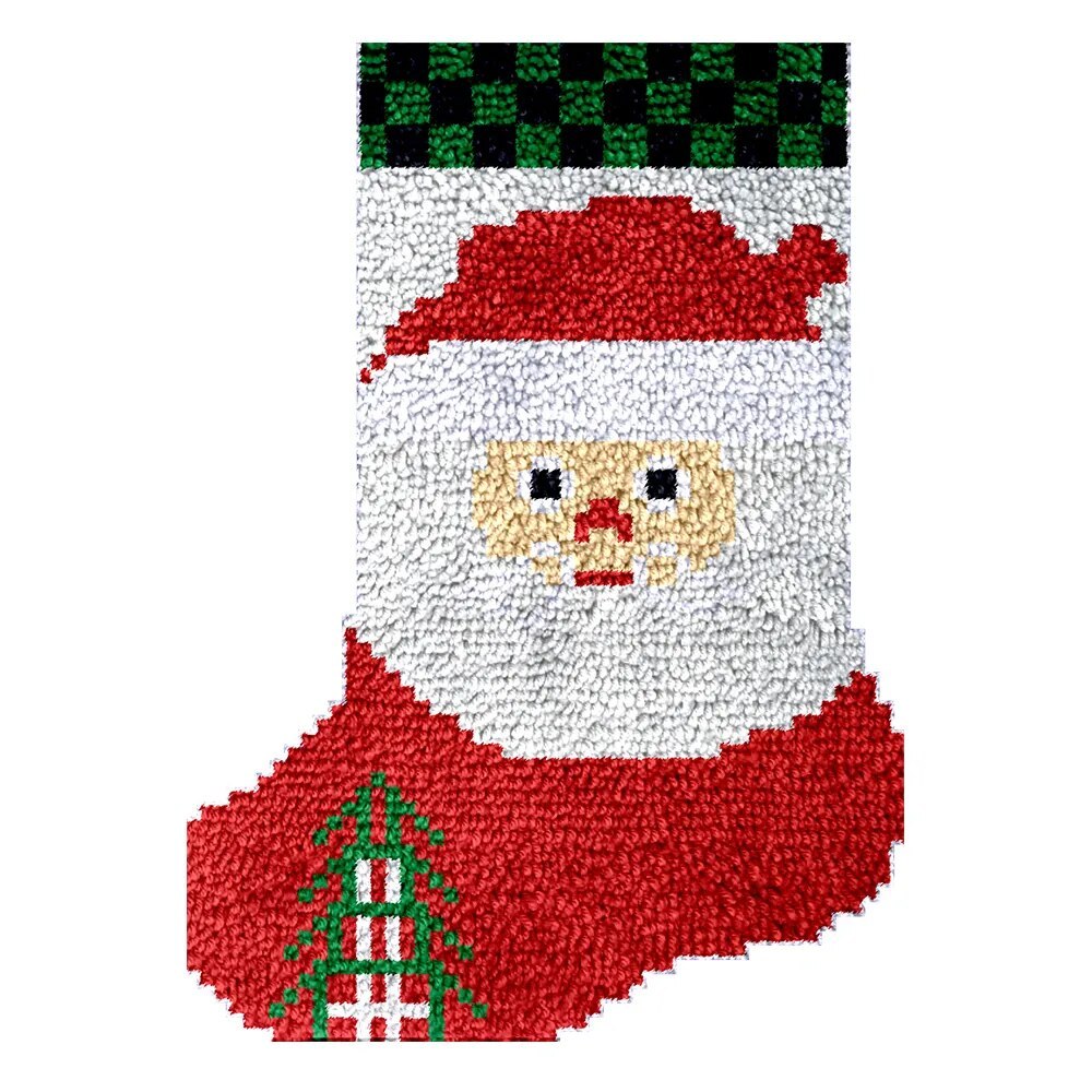 DIY Latch Hook Christmas Stocking