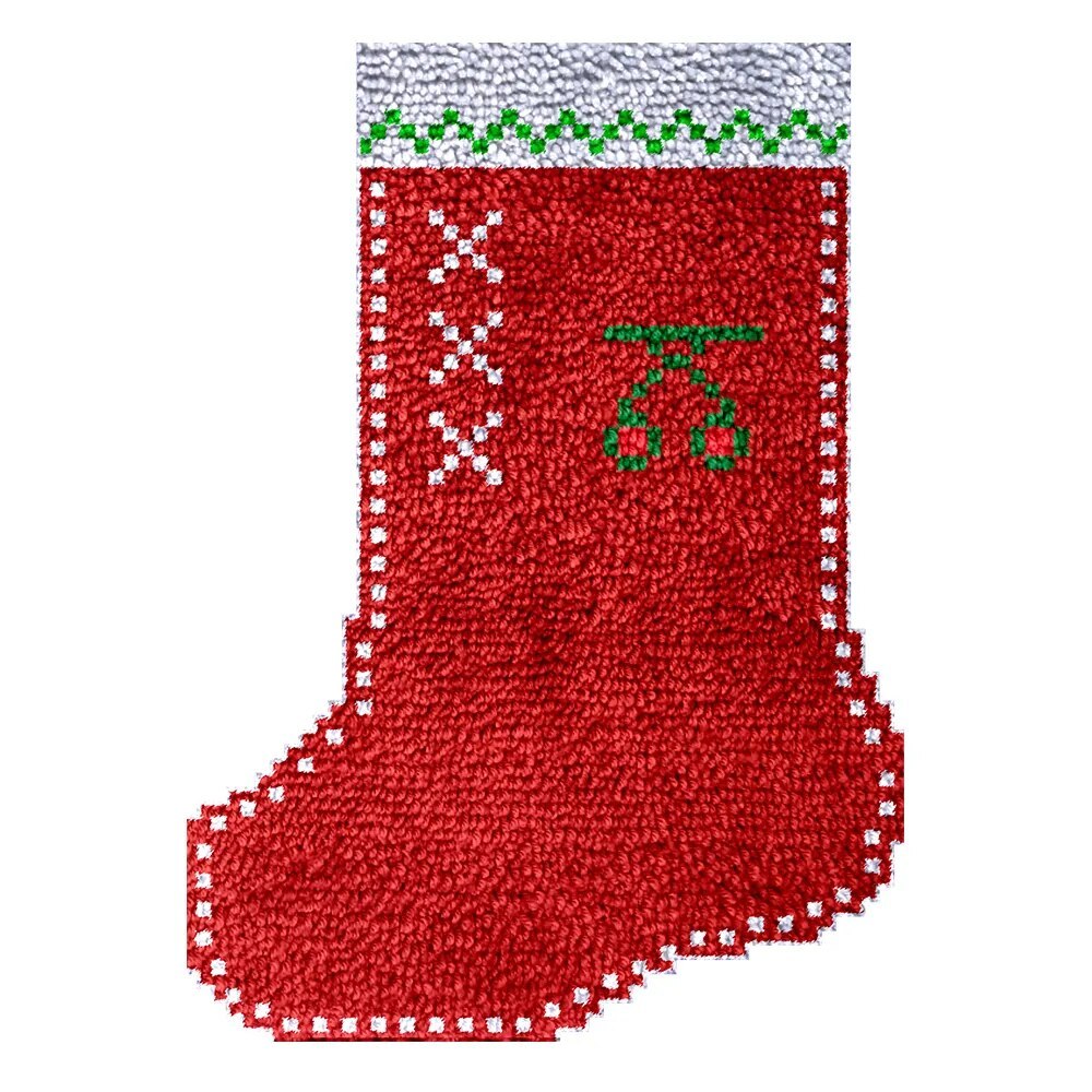 DIY Latch Hook Christmas Stocking