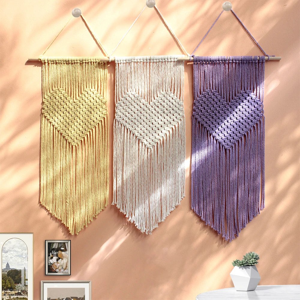 DIY Love Heart Tapestry Macrame Kit