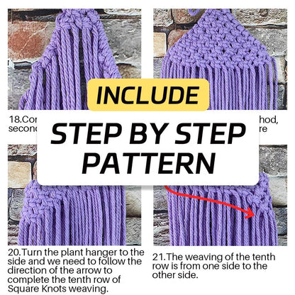 DIY Plant Hanging Basket Macrame Kit