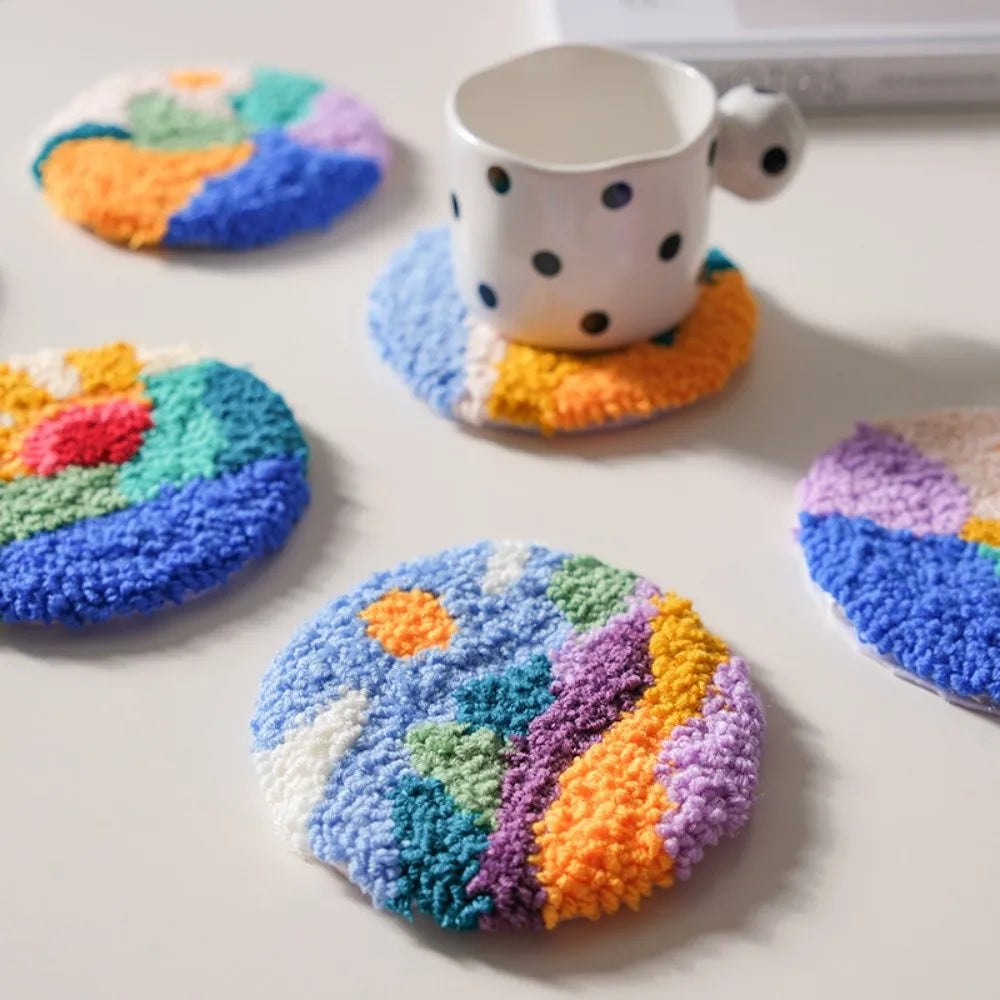 DIY Punch Needle Tufting Coaster Kit - Sunshine Bliss