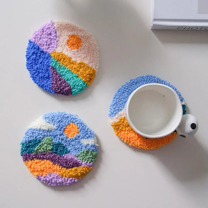 DIY Punch Needle Tufting Coaster Kit - Sunshine Bliss