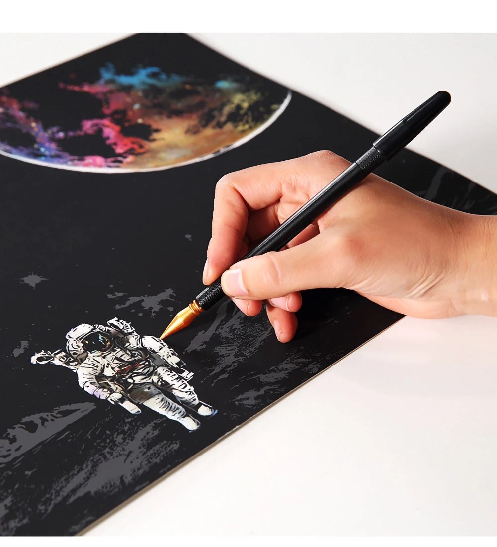 Scratch Open Drawing DIY Scratch Art Painting Drawing 4 x A4 Designs Bundle - Spacescape ...