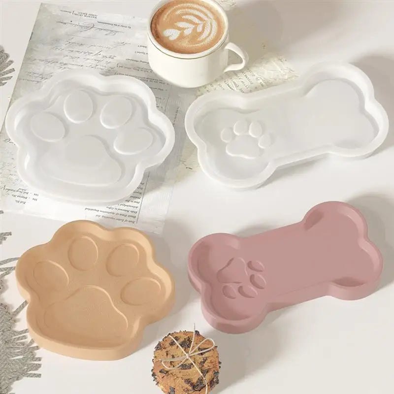 DIY Silicone Mould Dog Bone Cat Claw Trinket Tray