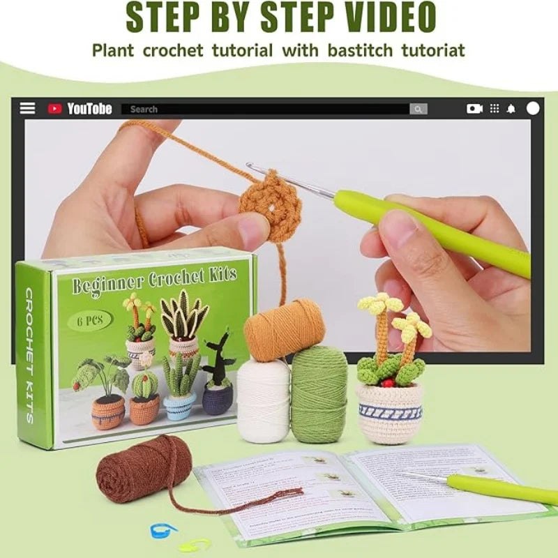 DIY Succulents Plants Crochet Kit