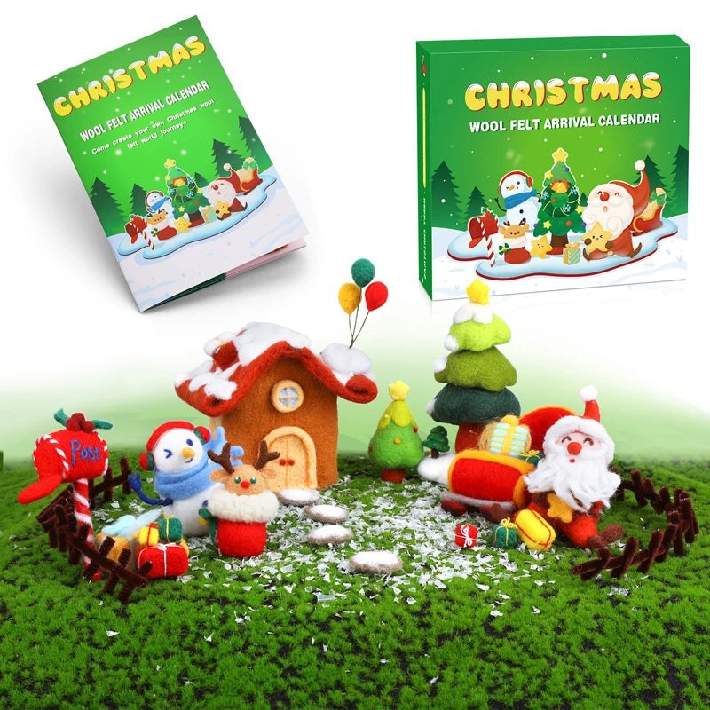 DIY Wool Felting Christmas Advent Santa Arrival Kit