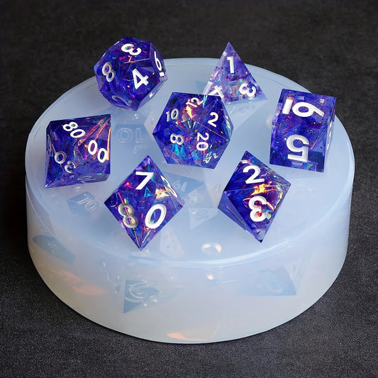 DND Dungeons & Dragons Dice Silicone Mould 7pc Set