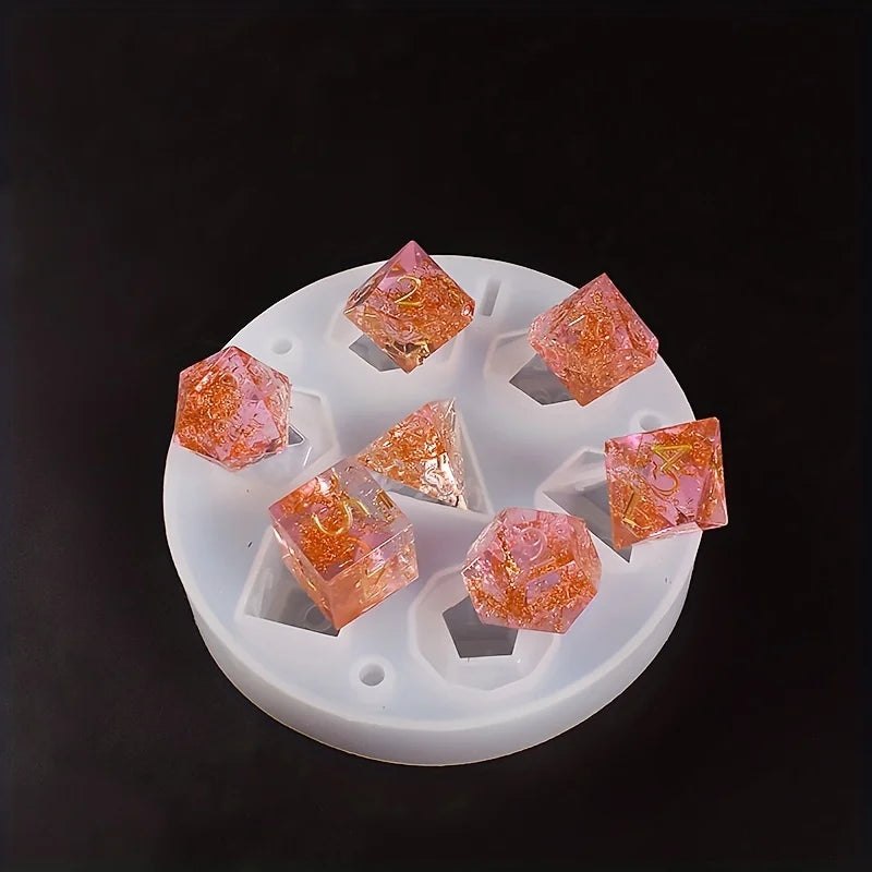 DND Dungeons & Dragons Dice Silicone Mould 7pc Set