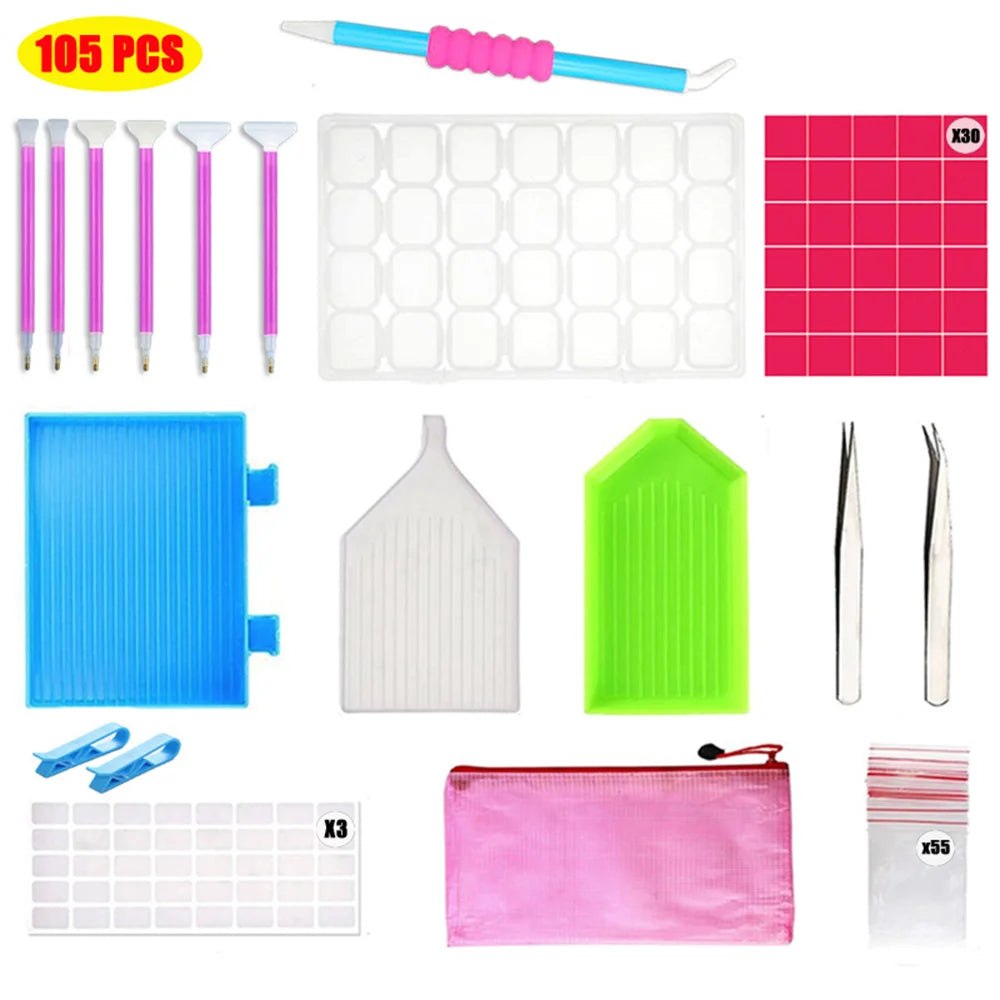 Diamond Painting Accessories Tool Kit - 105pcs – Craft Outlet Australia