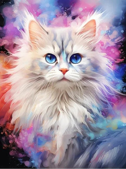 Diamond Painting Kit 5D Mosaic - Blue Eyed Kitty