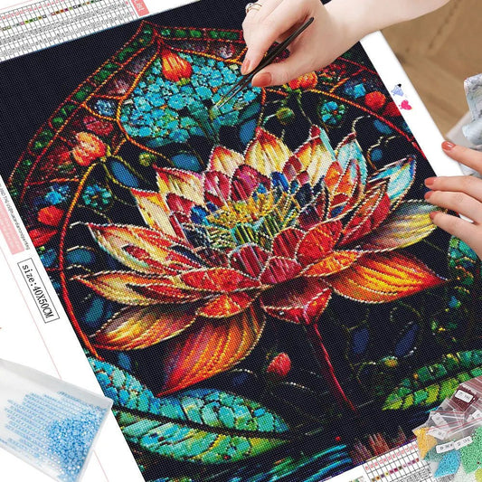 Diamond Painting Kit 5D Mosaic - Magical Lotus