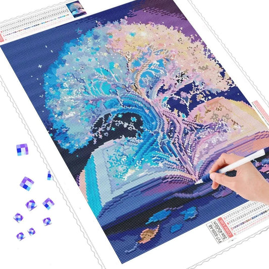 Diamond Painting Kit 5D Mosaic - Mystical Oak Tree Book