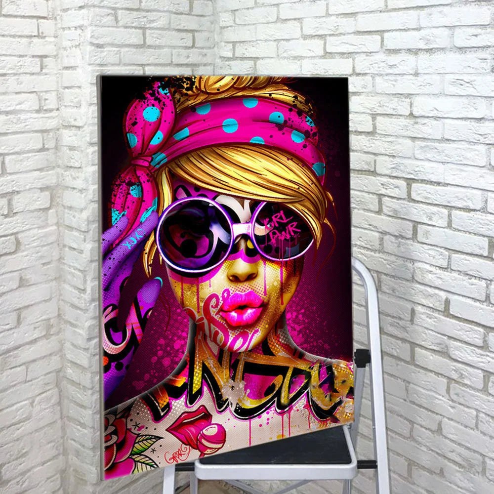 Diamond Painting Kit 5D Mosaic - Pop Art Graffiti Girl