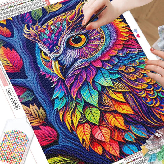 Diamond Painting Kit 5D Mosaic - Vibrant Owl