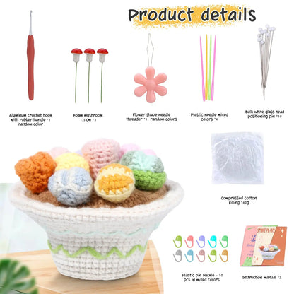 Easter Egg Basket Beginner Crochet Kit