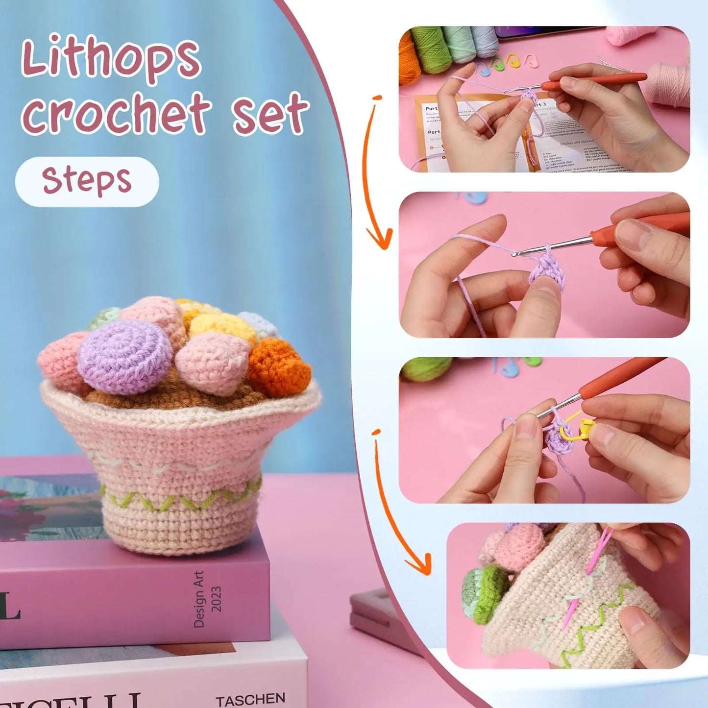 Easter Egg Basket Beginner Crochet Kit