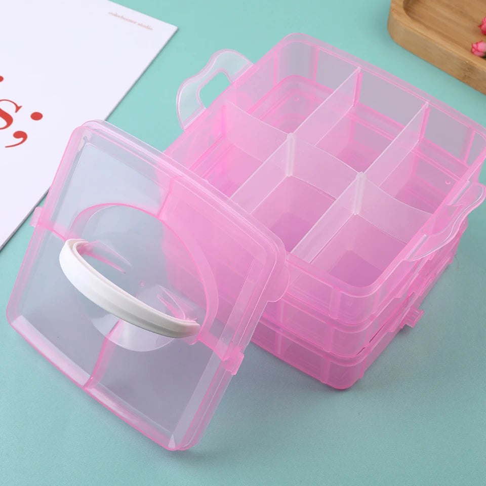 Easy Carry Latch Hook Yarn Plastic Storage Box