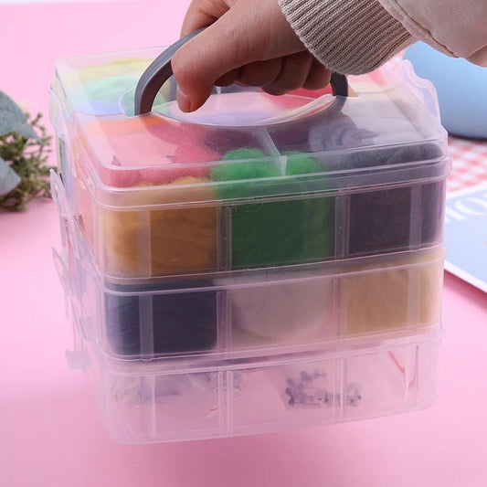 Easy Carry Latch Hook Yarn Plastic Storage Box