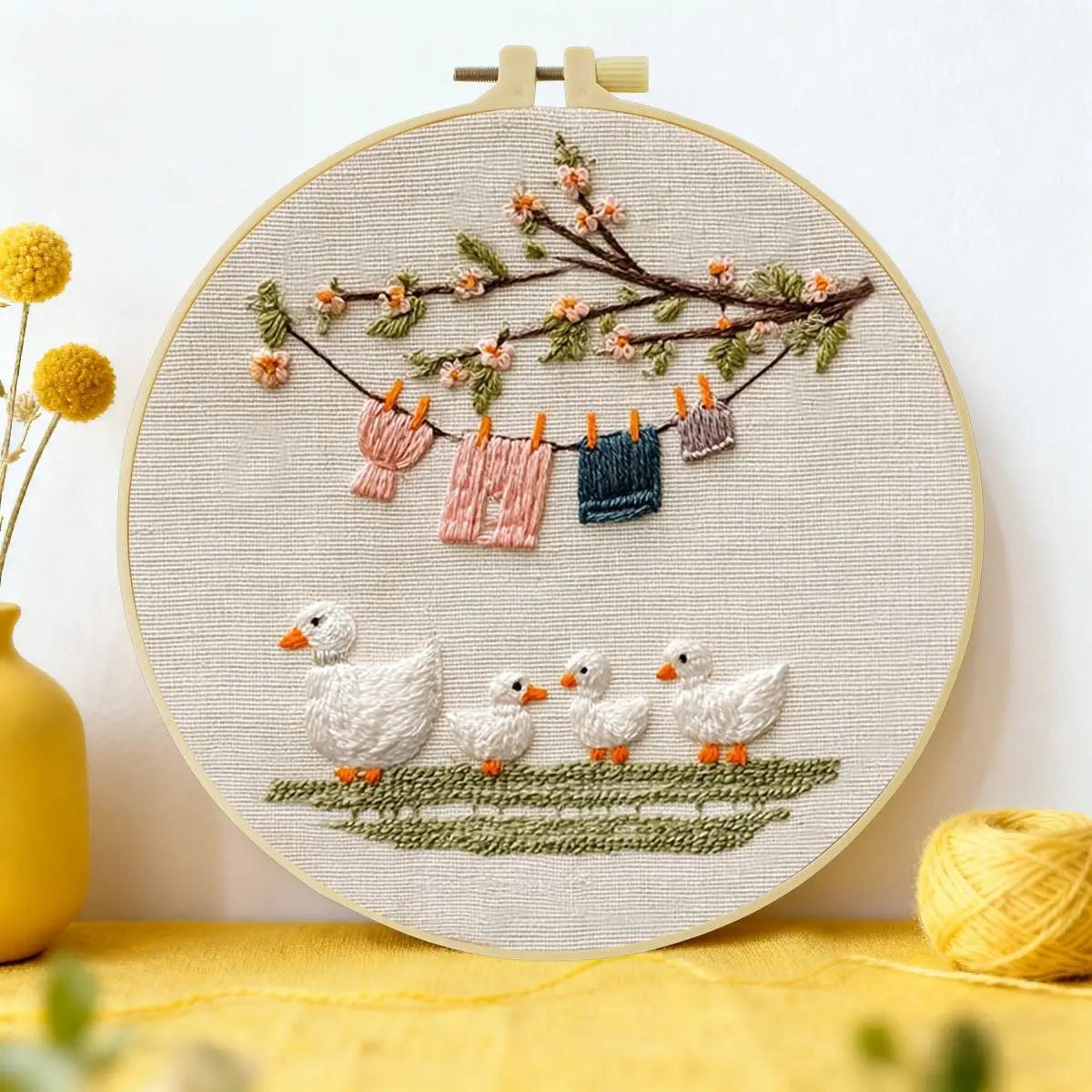 Embroidery DIY Starter Kit - 4 Little Ducks