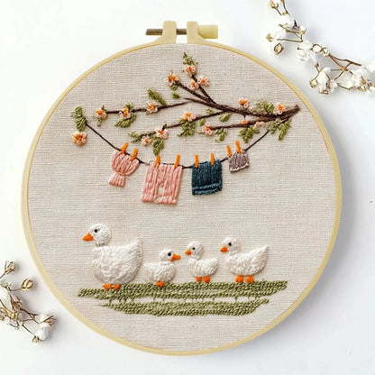 Embroidery DIY Starter Kit - 4 Little Ducks