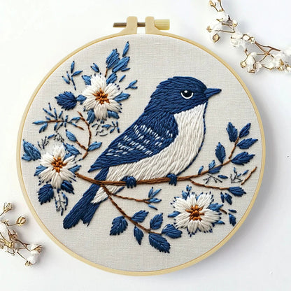 Embroidery DIY Starter Kit - Blue Bird
