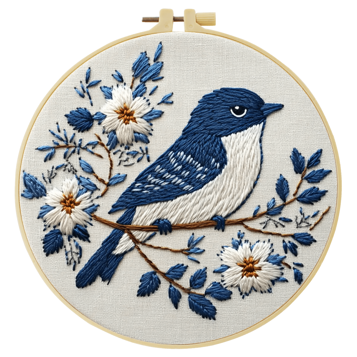 Embroidery DIY Starter Kit - Blue Bird
