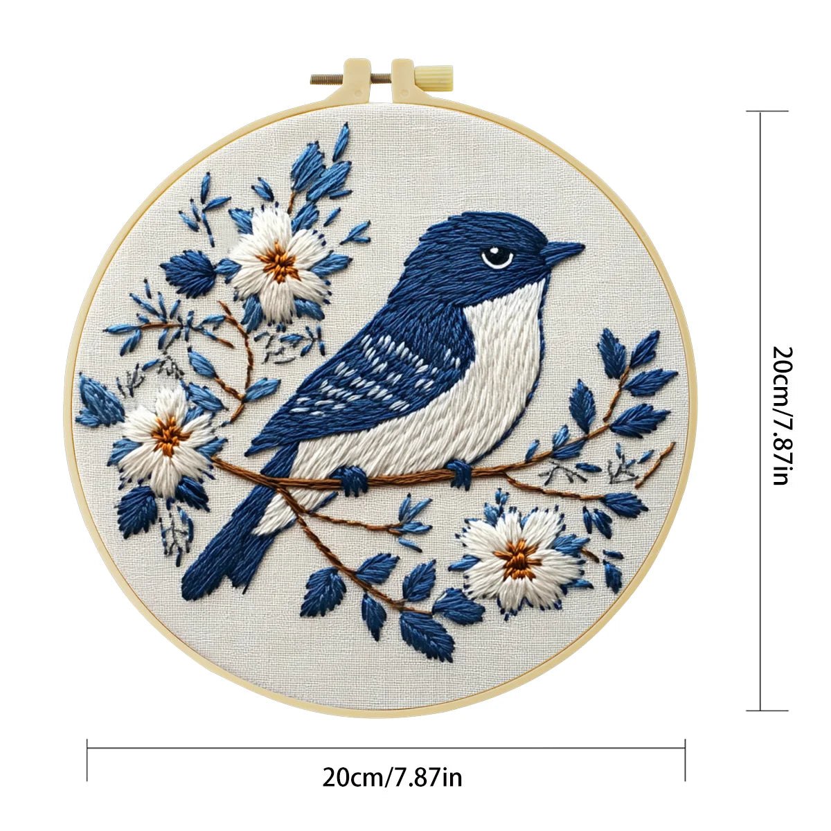 Embroidery DIY Starter Kit - Blue Bird