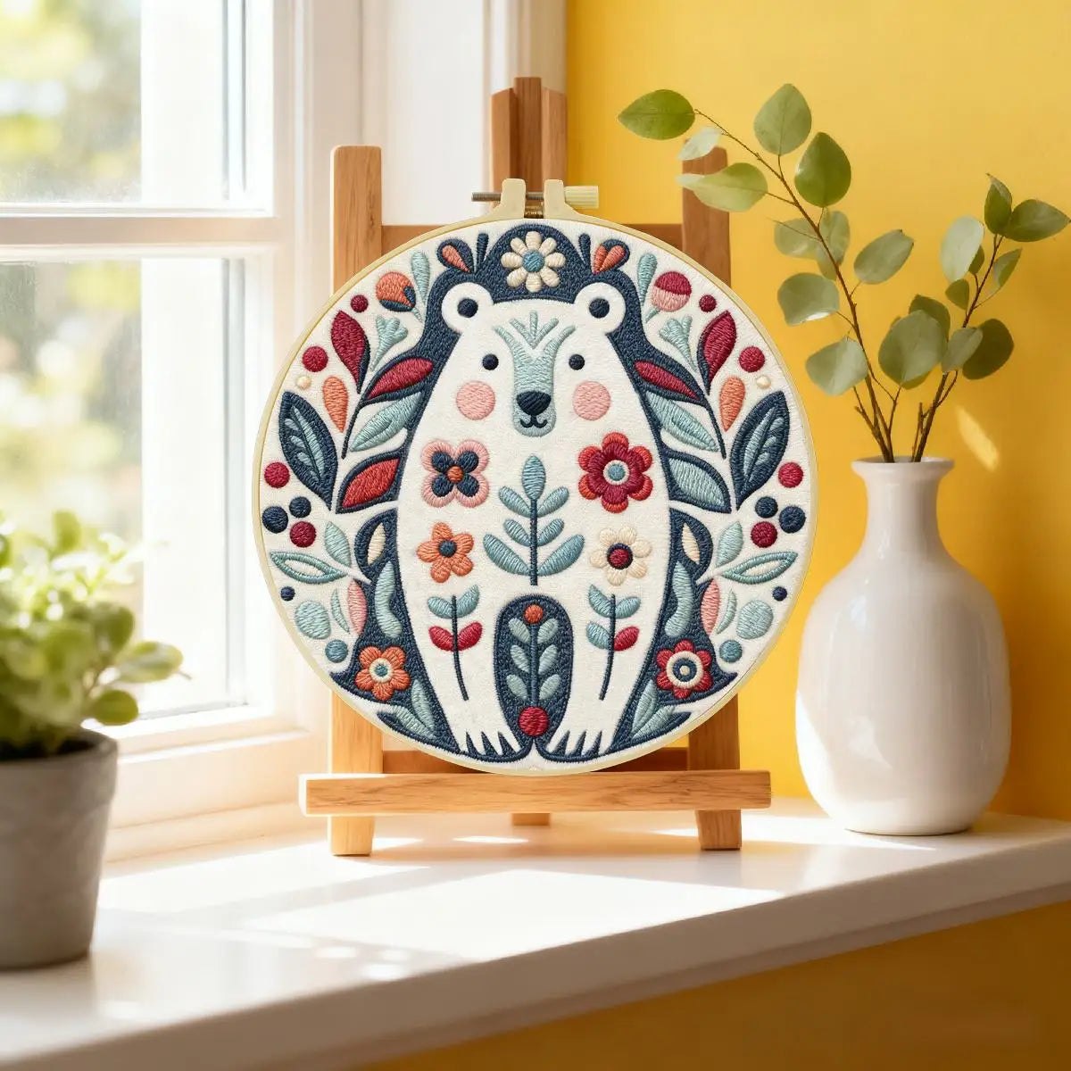 Embroidery DIY Starter Kit - Boho Bear