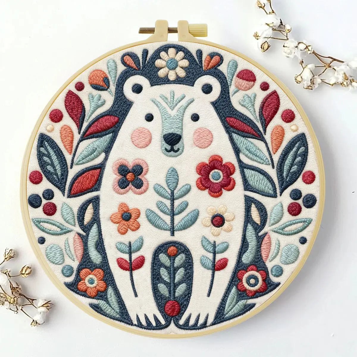 Embroidery DIY Starter Kit - Boho Bear