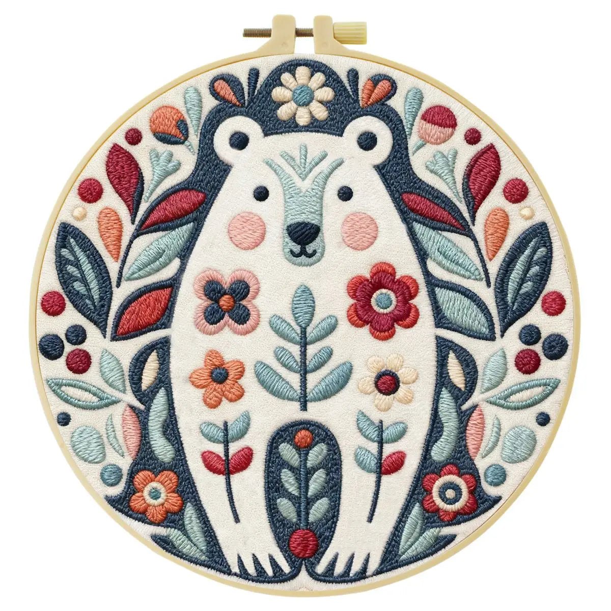 Embroidery DIY Starter Kit - Boho Bear