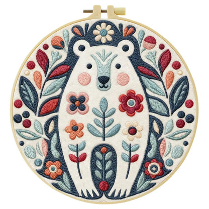 Embroidery DIY Starter Kit - Boho Bear