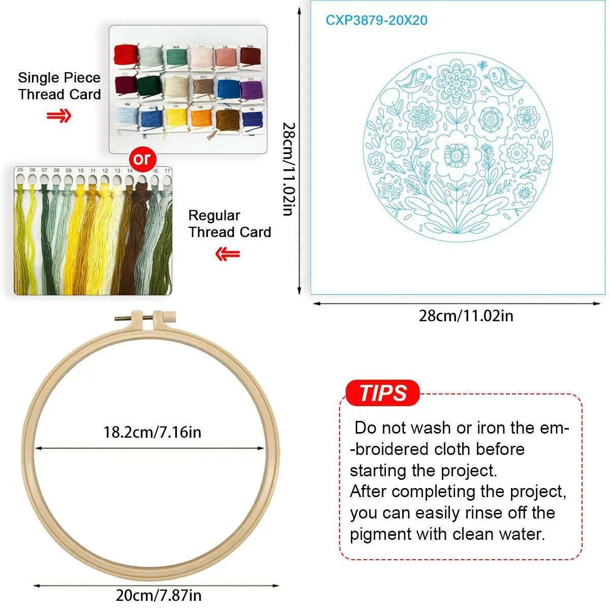 Embroidery DIY Starter Kit - Boho Birds