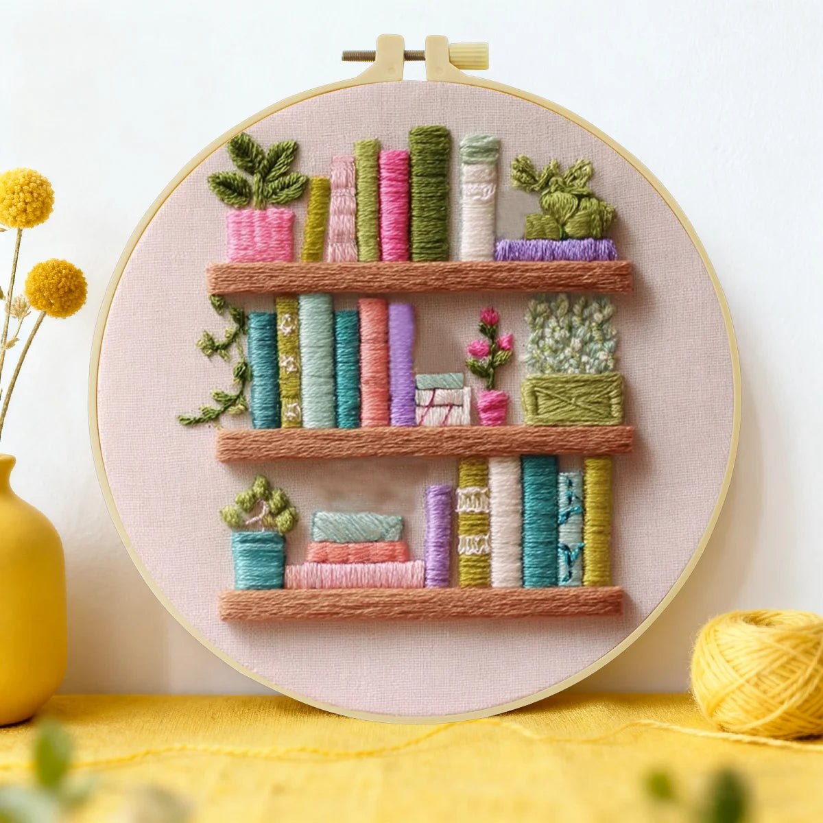 Embroidery DIY Starter Kit - Bookshelf