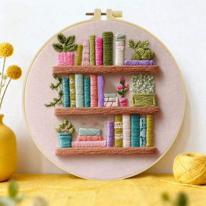 Embroidery DIY Starter Kit - Bookshelf