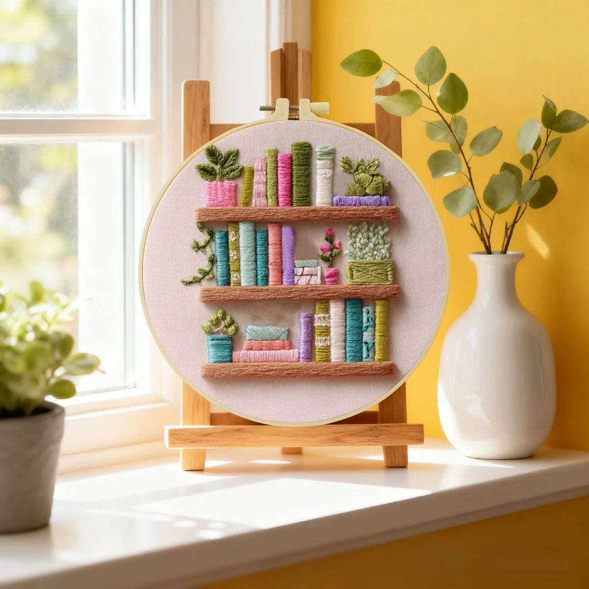 Embroidery DIY Starter Kit - Bookshelf