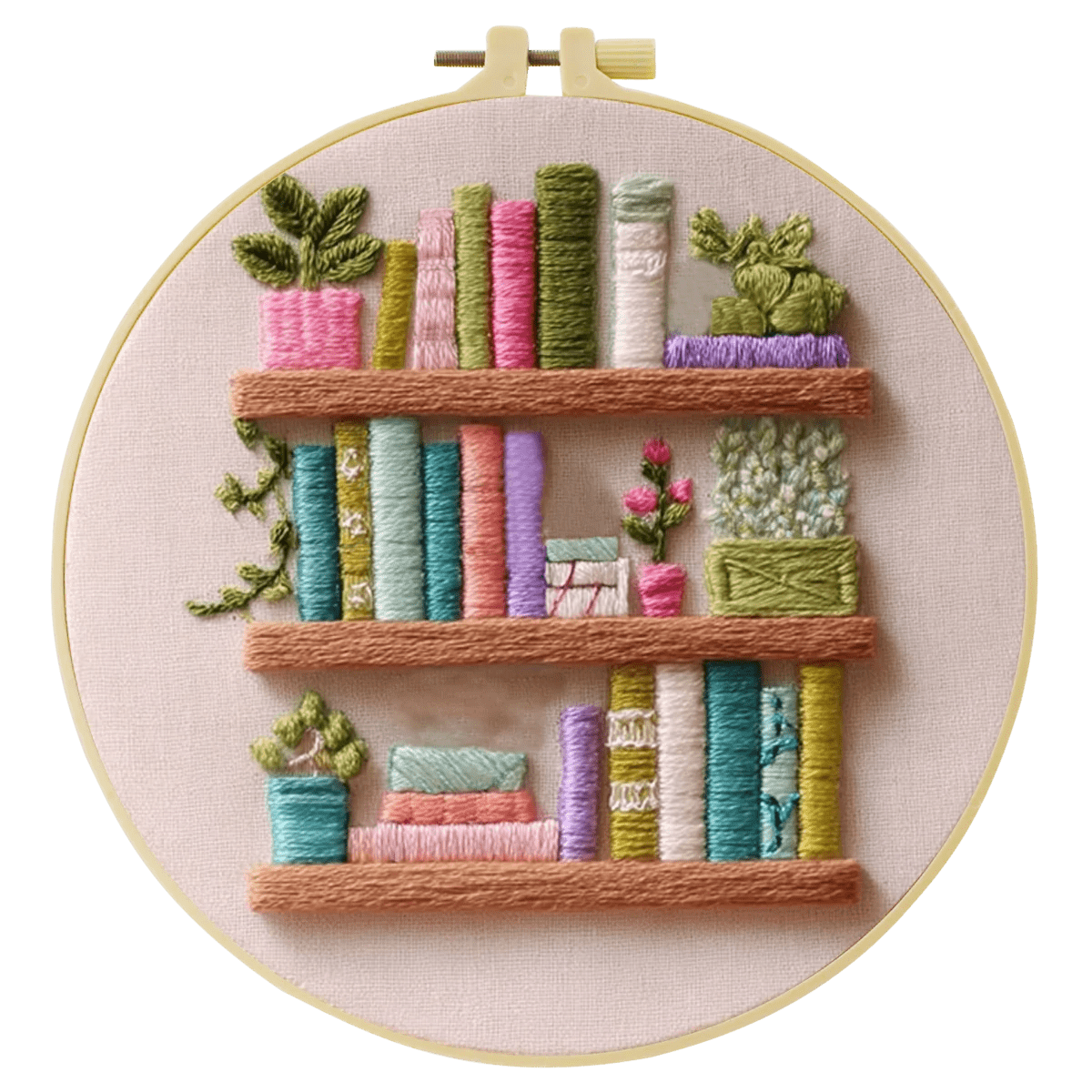 Embroidery DIY Starter Kit - Bookshelf