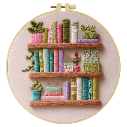Embroidery DIY Starter Kit - Bookshelf
