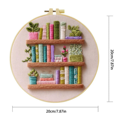 Embroidery DIY Starter Kit - Bookshelf