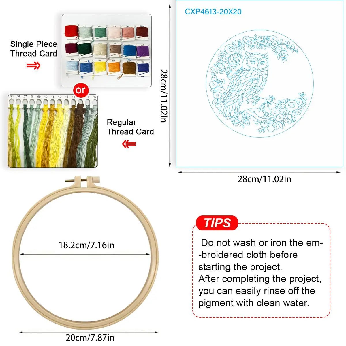 Embroidery DIY Starter Kit - Bridgerton Owl