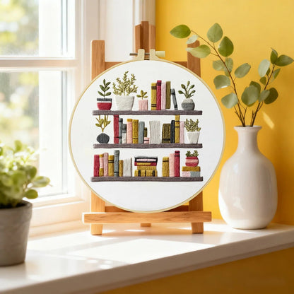 Embroidery DIY Starter Kit - Busy Bookshelf