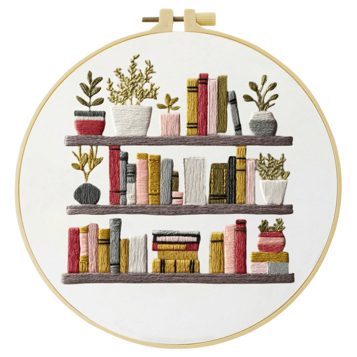 Embroidery DIY Starter Kit - Busy Bookshelf