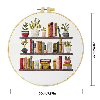 Embroidery DIY Starter Kit - Busy Bookshelf