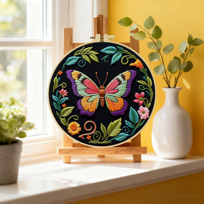 Embroidery DIY Starter Kit - Butterfly Beauty