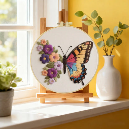Embroidery DIY Starter Kit - Butterfly Blossom