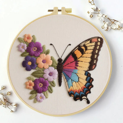 Embroidery DIY Starter Kit - Butterfly Blossom