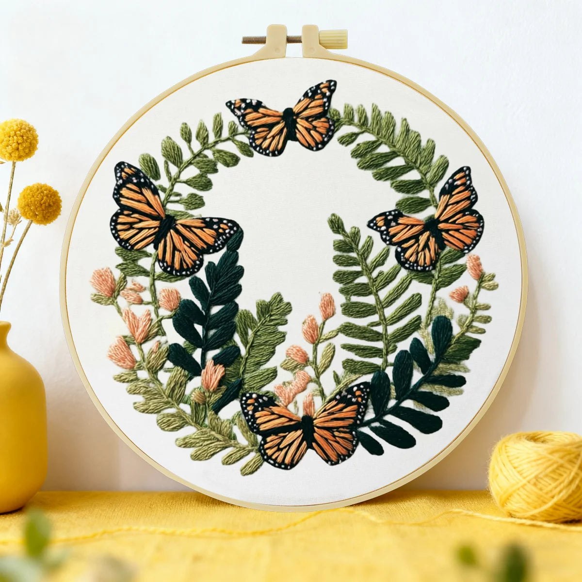 Embroidery DIY Starter Kit - Butterfly Garland